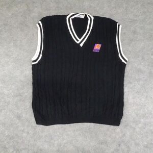 Phoenix Suns Sweater Vest XXL Cable Knit Terry Apparel 2XL Black White